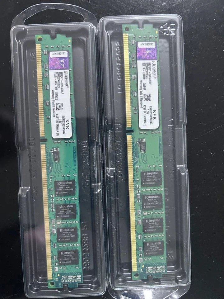 Kingston KVR1333D3N9/4G 8GB (2x4GB) DDR3 1600MHz PC3-10600 RAM Tested - Image 1 of 1