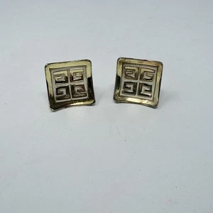 VTG Jaybee JB Manufacturing Corp Square Drawer Knobs MCM Mid Century Gold x2 - Picture 1 of 8