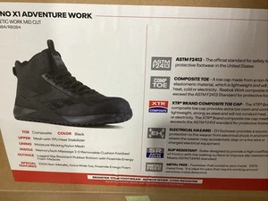 REEBOK NANO X1 ADVENTURE WORK HOMBRE ATLÉTICO CORTE MEDIO NEGRO NUEVO - Imagen 1 de 11
