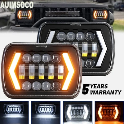 Faro LED 5X7 7x6 alto y bajo para camioneta Ford F-150 F-250 cabina 2 puertas 1978-1986 Foto 1 de 4