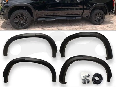 Genuine GM OEM 2019-2024 Silverado 1500 Fender Mud Flares Lip 4pcs/Set Black - Image 1 of 4