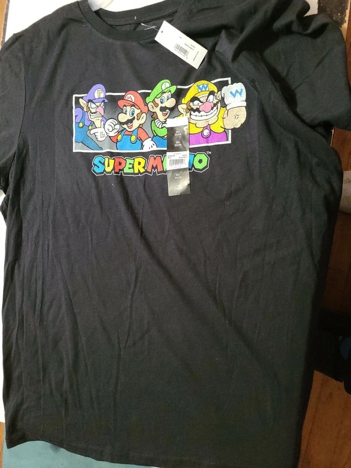 Nintendo Super Mario Bros 3xl Crew Graphic Shirt