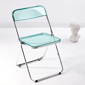 Modern Acrylic Folding Chairs- Transparent Clear Folding Chair-Acrylic Ghost Sta - Picture 1 of 12