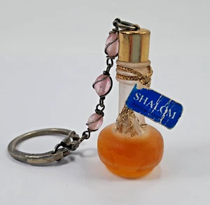 Judith Muller Shalom Miniatura Botella Perfume Llavero Plástico Vintage Israel - Imagen 1 de 8
