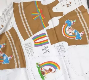 Vintage Barbara Alexander Kinder ""Paint A Rainbow"" Kleid & Schürze Tafel Stoff - Bild 1 von 11
