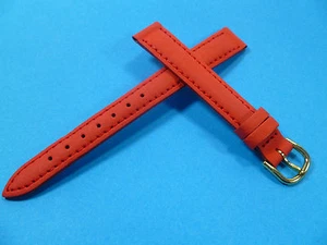 12 mm ROT UHRENARMBAND ARMBAND GLATT LEDER UHRENBAND 1228 - Picture 1 of 2
