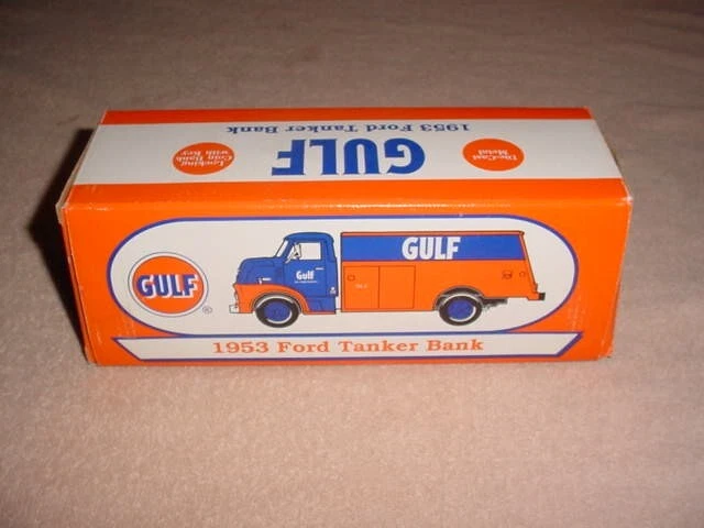 Banco de monedas fundidas a presión Ford Gulf Tanker 1953 ERTL # 19082 (NUEVO EN CAJA) Foto 1 de 1