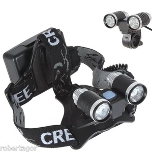 Antorcha Lámpara Frontal Y Gancho para Bici A LED Recargable Haz Luz 1000Lm - Imagen 1 de 1