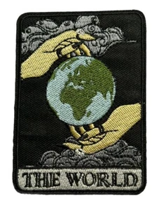 The World Patch Tarot Card Horoscope Fortune Embroidered Iron On Patch Witch - Picture 1 of 3