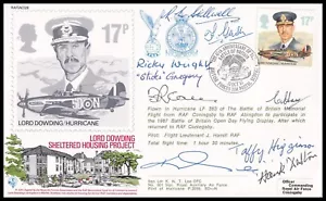 RAF AC29 Lord Dowding Sheltered Housing Cover Signed 9 Battle of Britain Pilots - Picture 1 of 3