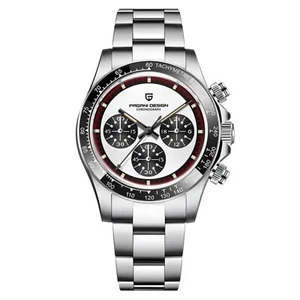 🏎️ - Orologio Cronografo Pagani Design Uomo Quarzo Paul Newman PD 1676 Bianco - Foto 1 di 9