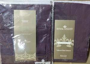 Royal Velvet tailored Valance Lantana Dark Raisin, 50"x17" JCP, NWT - Picture 1 of 4