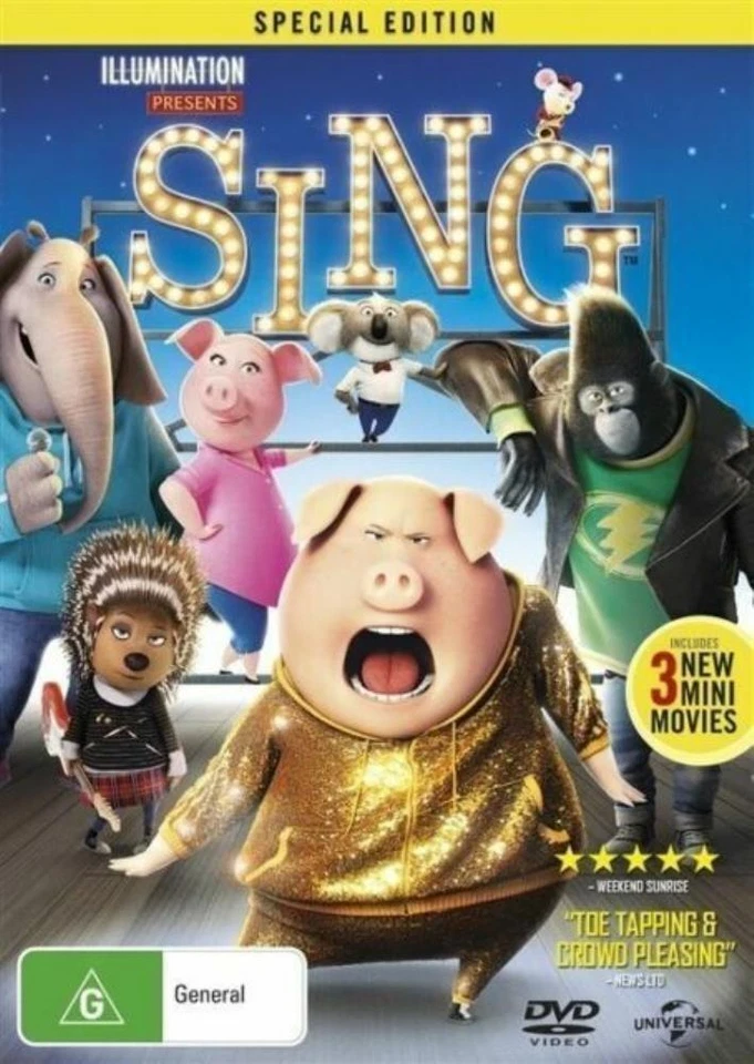 Sing DVD Taron Egerton (2016) - Image 1 of 1