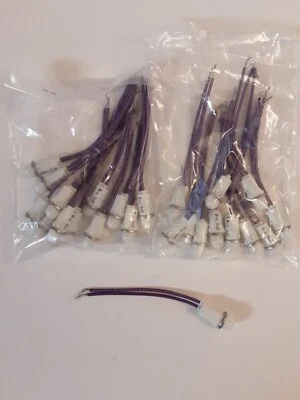 Nuevo Lote De 24 Indicador Luces Blancas Alambre Púrpura AWM Estilo 1015/1230 Foto 1 de 4