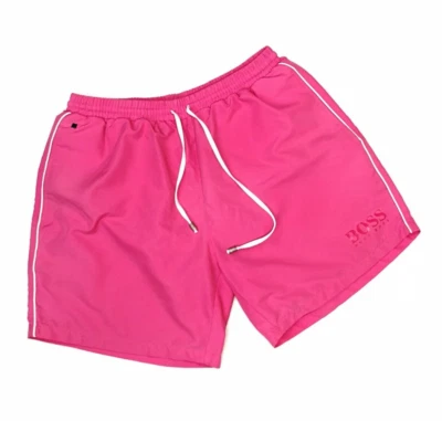 Bañador Hugo Boss Shorts Color Rosa con Logo Talla Mediana Foto 1 de 4