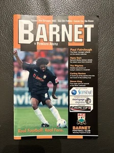 20.9.2005. Barnet v Plymouth Argyle (Carling Cup 2nd Round). - Picture 1 of 2