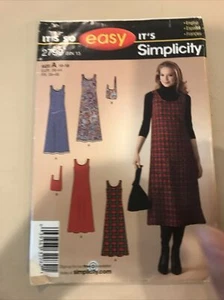 Vestido Jumper Simplicity Patrón de Costura 2799 más Bolso Falta Talla 10-18 - Imagen 1 de 3