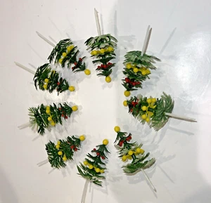 Weihnachtsbaum Picks Handwerk Cupcake Topper Kunststoff 2 3/4/Zoll Vintage 9er Set - Bild 1 von 5