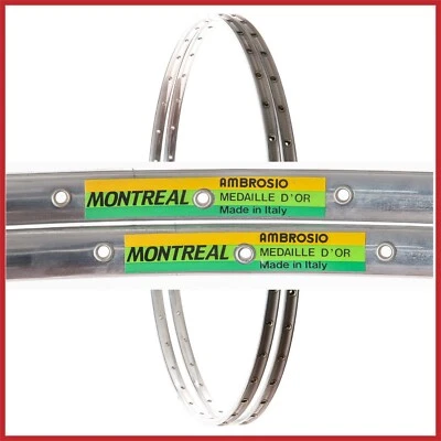 NOS AMBROSIO MONTREAL RIMS 28" 700c 36H VINTAGE TUBULARS 70s 80s ROAD MEDAILLE  - Image 1 of 4