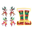  5 Pcs Christmas Cloth Stickers Sewing Patches Clothes Logo Applique