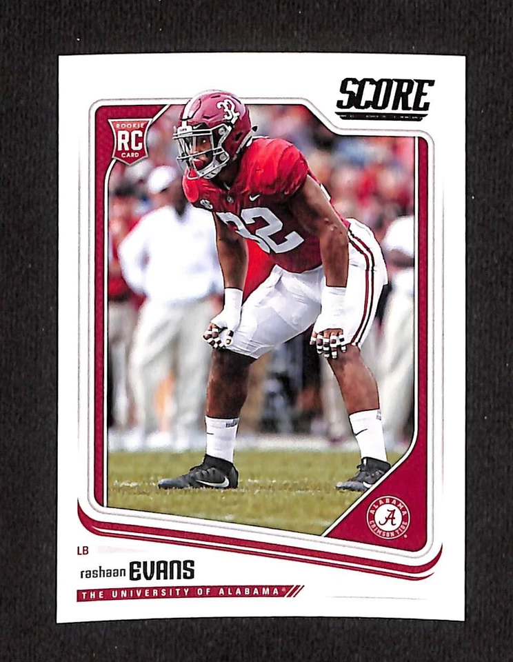 Rashaan Evans 2018 Score Rookie Card #345; Alabama  - Image 1 of 1