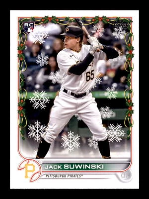 2022 Topps Holiday #HW103 Jack Suwinski Rookie Card RC Pittsburgh Pirates - Image 1 of 2