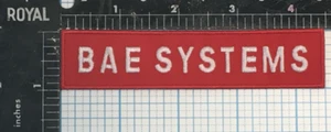 VINTAGE BAE SYSTEMS BRITISH AEROSPACE MARCONI ELECTRONICS 4.5" RED IRON ON PATCH - Picture 1 of 2