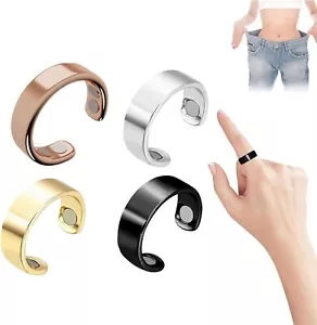 Anillos de apertura de hematita de terapia magnética dedo unisex cuidado de la salud pérdida de peso - Imagen 1 de 17