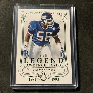 2014 National Treasures Emerald Parallel-Giants Lawrence Taylor SP/56 Jersey #! - Picture 1 of 3