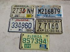 Lot de 5 plaques d'immatriculation moto Southern State à collectionner