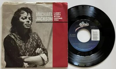 Michael Jackson I Just Can't Stop Loving You 45 rpm PS NM Epic Siedah Garrett - Image 1 of 2