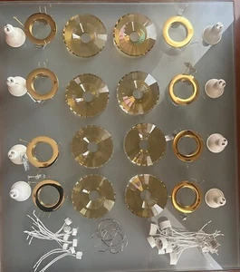 Swarovski Modern Light Crystal Lamp Gold Lighting Original. Price for 1 pc. - Picture 1 of 12