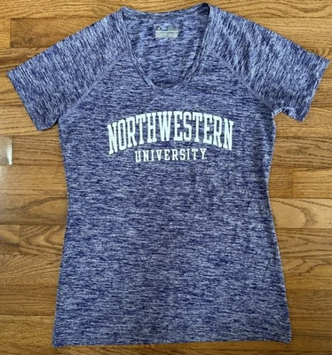 Under Armour Northwestern University Wildcats Dri-fit V-neck T-shirt Women's S - Image 1 of 4