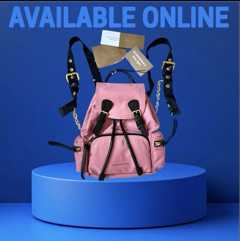 Mochila Burberry Mochila de Lona Rosa Hecha en Italia Foto 1 de 1