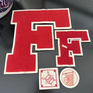 Vintage Letterman Varsity Patch Letter M Red Chenille Felt Sports LOT USA - Picture 1 of 7
