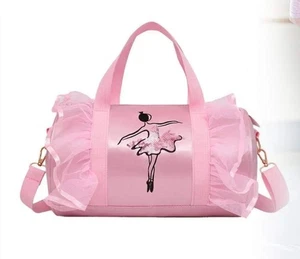 Capezio Pink Satin Barrel Duffle Gym Dance Bag Girls Kids Ballet Ballerina Tutu - Picture 1 of 6