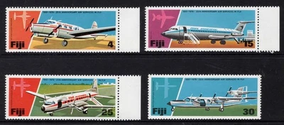 FIJI 1976 " 25th ANNIV  OF AIR SERVICES  " SET  MNH - Изображение 1 из 2