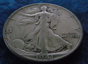 1941-S 1941S WALKING LIBERTY 90% SILVER HALF DOLLAR 50C Cent Fifty 1/2 - Picture 1 of 6