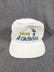 Vintage Oakland Athletics Hat Snapback MLB Baseball Annco White Cap - Picture 1 of 6