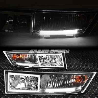 [BUILT-IN LED DRL] PAIR CLEAR LENS BUMPER FOG LIGHT FOR 07-14 ESCALADE ESV/EXT - Image 1 of 4