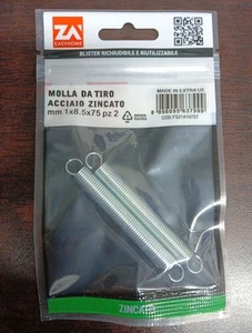 Molla tensione acciaio zincato mm 8,5x 75 s.mm 1,0 cf=pz 2  - Imagen 1 de 1