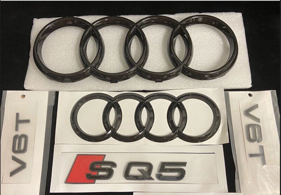 Nuevo OE Audi SQ5 V6T Y2013-17 Juego de Insignias Emblema Anillo Trasero Delantero Correo Express Foto 1 de 1