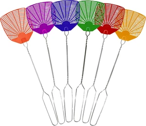 Supreme Bug & Fly Swatter 6-Pack – Braided Metal Handle 6 Pack Fly Swatters - Picture 1 of 12