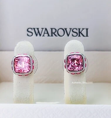 NUEVO SWAROVSKI Cristal Rosa Rodio Piedra Natal Octubre Aretes 5661960 Foto 1 de 4
