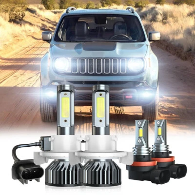 Combo de lâmpadas de neblina alta baixa farol de LED A+ para Jeep Renegade 2015-2021 - Imagem 1 de 4