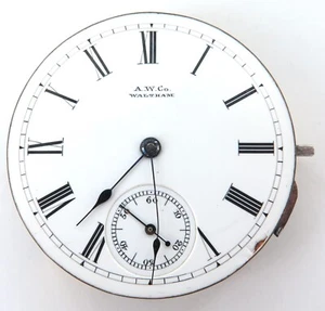 1885 Waltham Hillside 14S 13J Lever Set Pocket Watch Movement & Dial - Picture 1 of 5