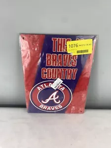 Atlanta Braves Wooden Sign Hanging Forever Collectibles New Unused  - Picture 1 of 4