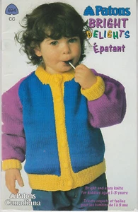 Patons Bright Delights 1993 Knitting Pattern Booklet #694CC - Picture 1 of 8