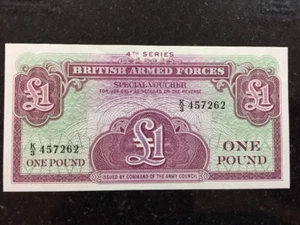 British Armed Forces Voucher 1 Pound 4th Series - Picture 1 of 2