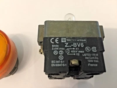 TELEMECANIQUE Indicator Z BV6 with bulb & Orange lens 22mm panel hole size